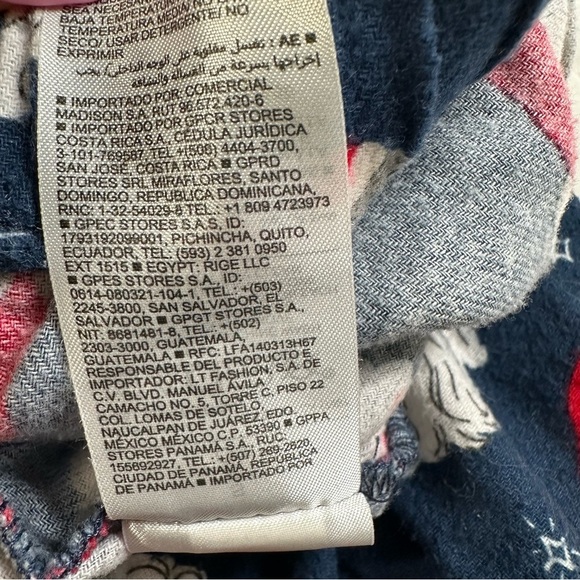 Old Navy Blue and Cream Pajama Pants With Pockets - Picture 10 of 10